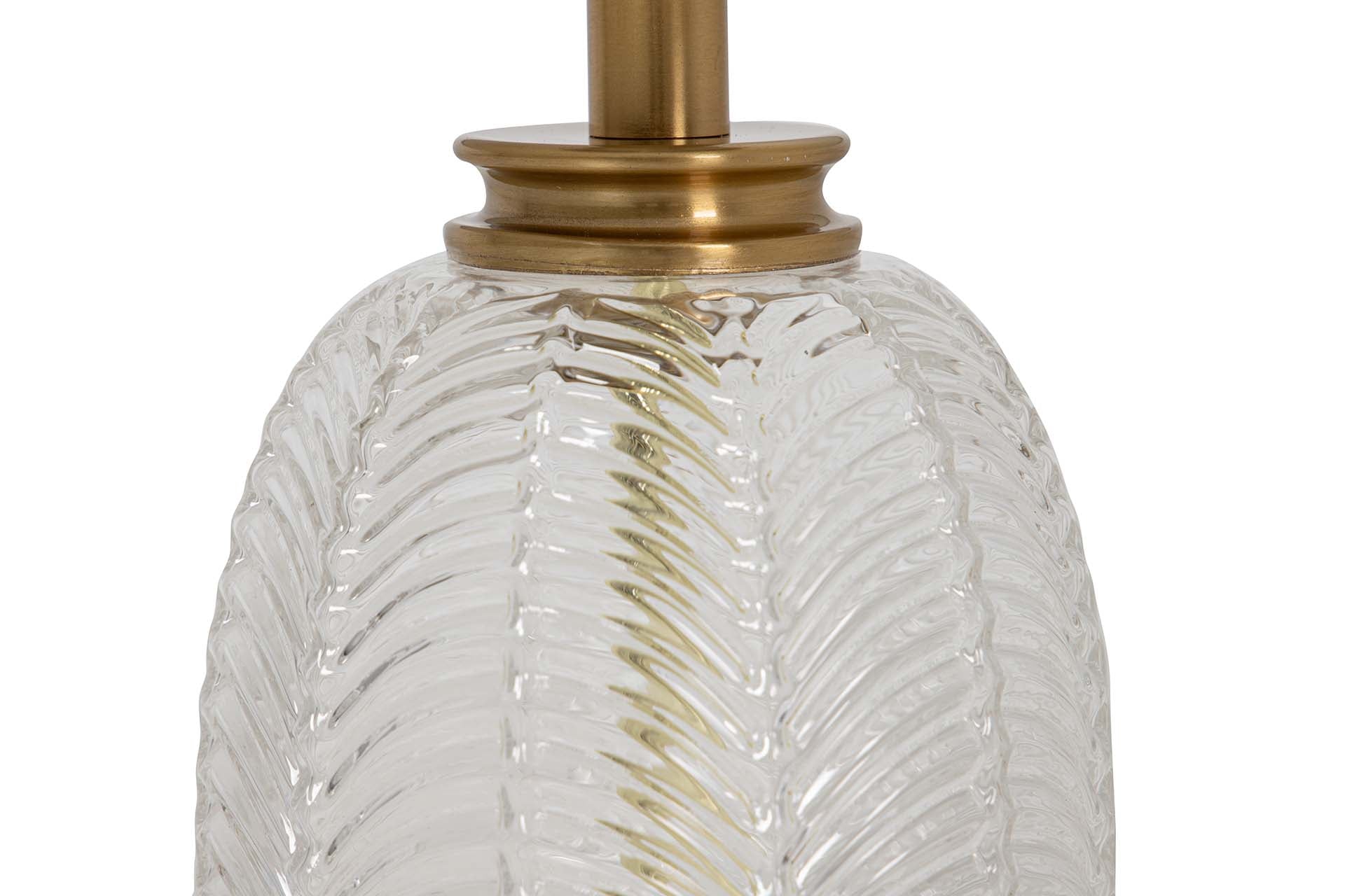 CANDEEIRO DE MESA DE VIDRO METALIZADO 25x25x40 CM