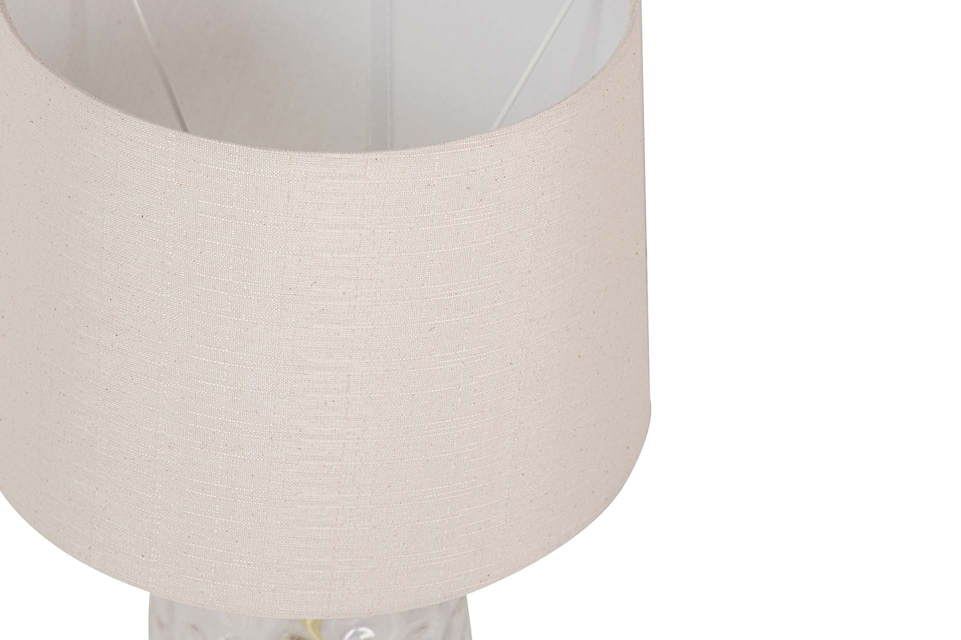 CANDEEIRO DE MESA DE VIDRO METALIZADO 33x33x53 CM