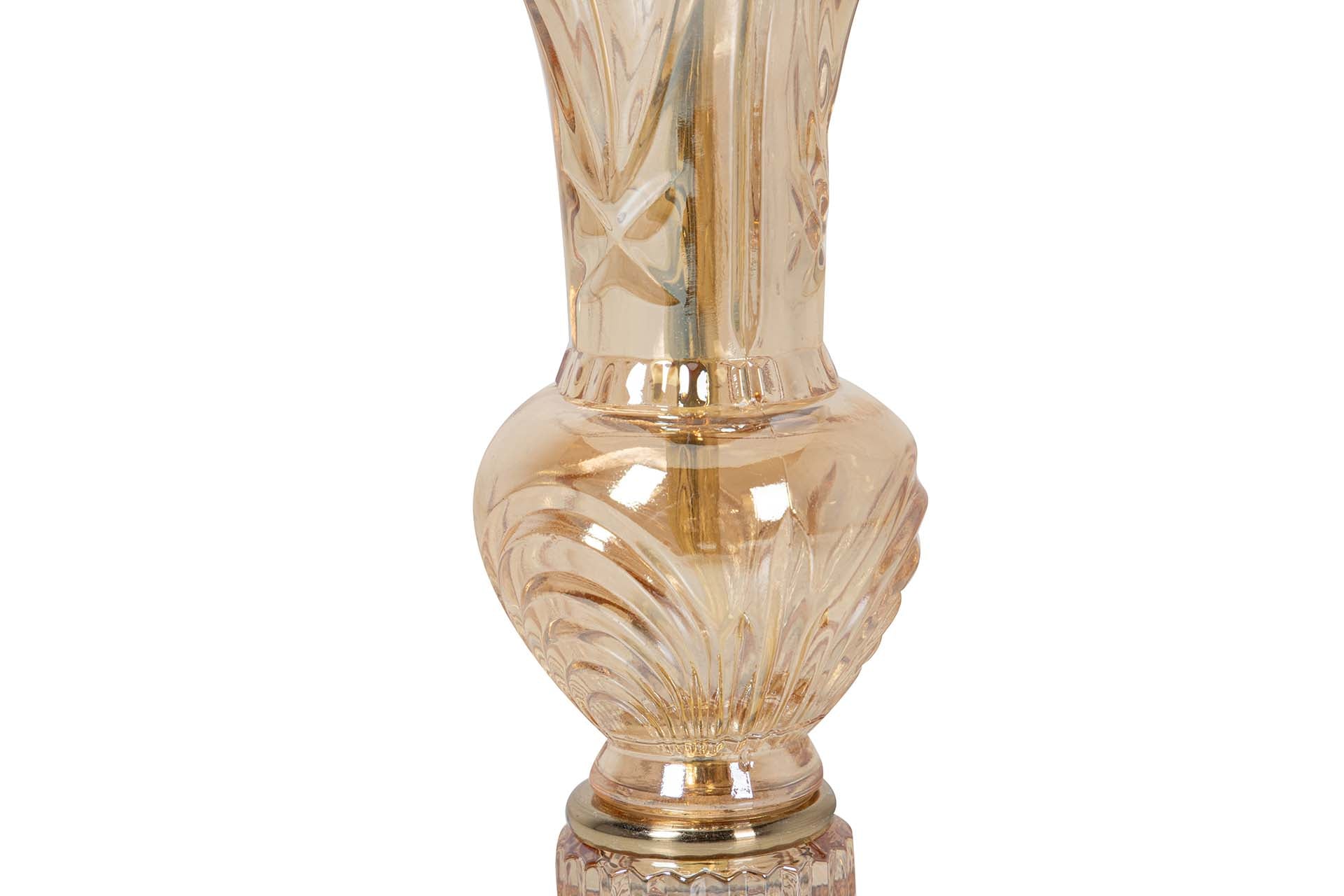 LAMPARA SOBREMESA METAL CRISTAL 31x31x52 CM