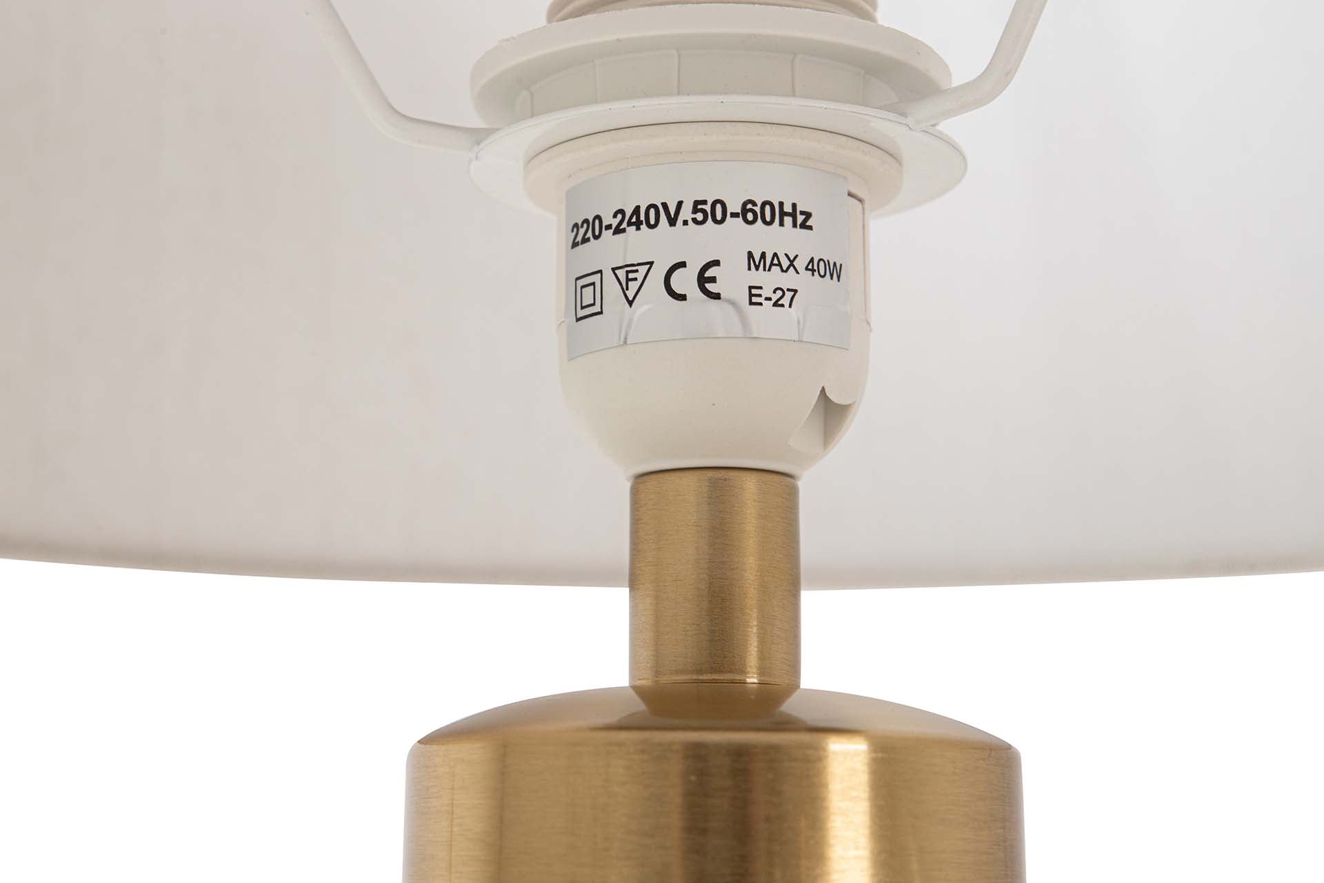 CANDEEIRO DE MESA DE VIDRO METALIZADO 33x33x57 CM