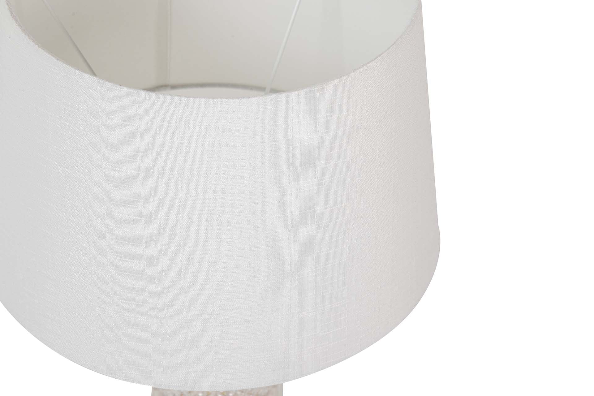 CANDEEIRO DE MESA DE VIDRO METALIZADO 38x38x62 CM