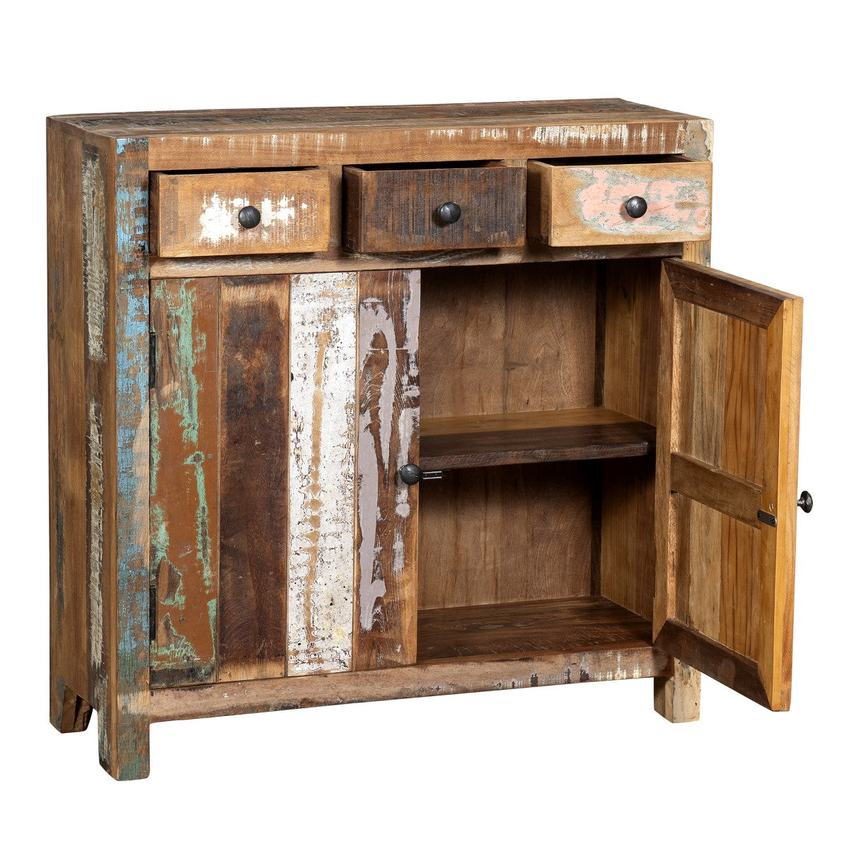 Mueble Auxiliar 3Cajones+2Puertas 80X80Cm