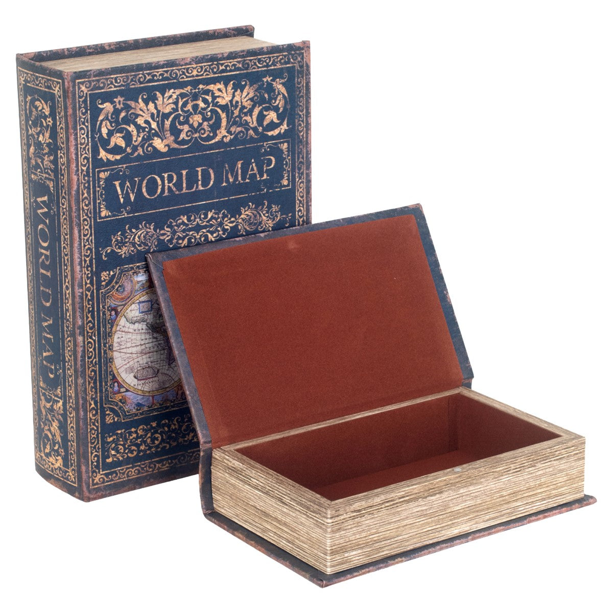 S/2 Caja Libro Mapa Mundo