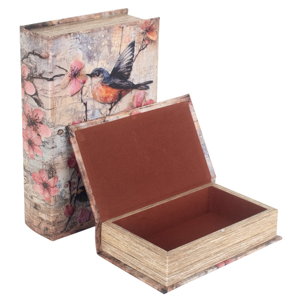 S/2 Caja Libro Pajaro