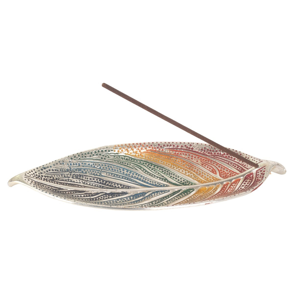 Plato Quemador Incienso Hoja