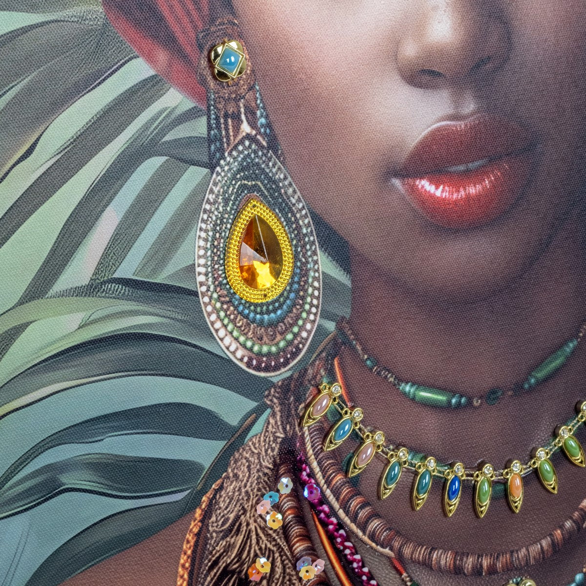 Cuadro Mujer Africana 60X60Cm