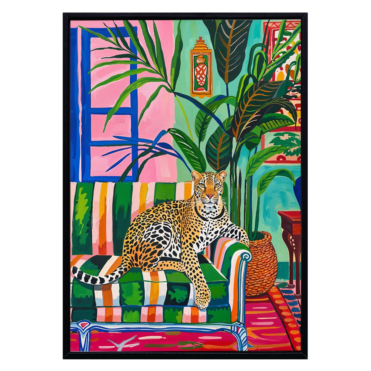 Cuadro Mujer Y Tigre 24X34Cm 2 Dif.