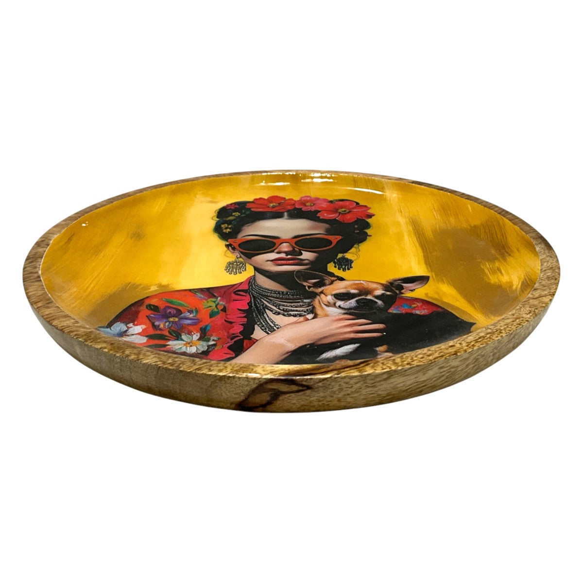 Plato Mujer Flores Gra.