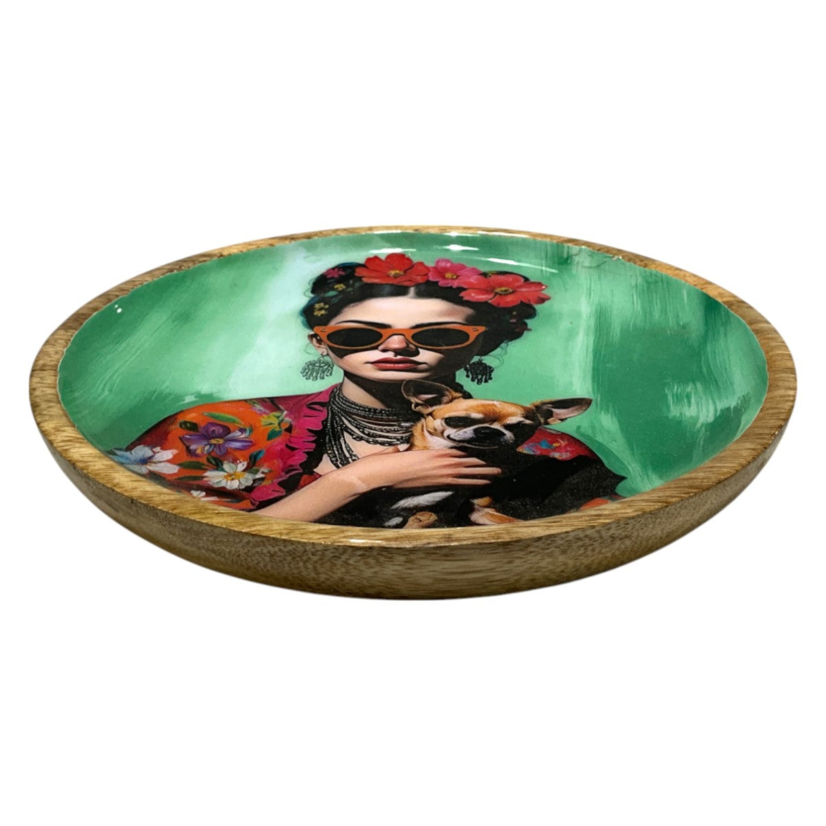 Plato Mujer Flores Med.