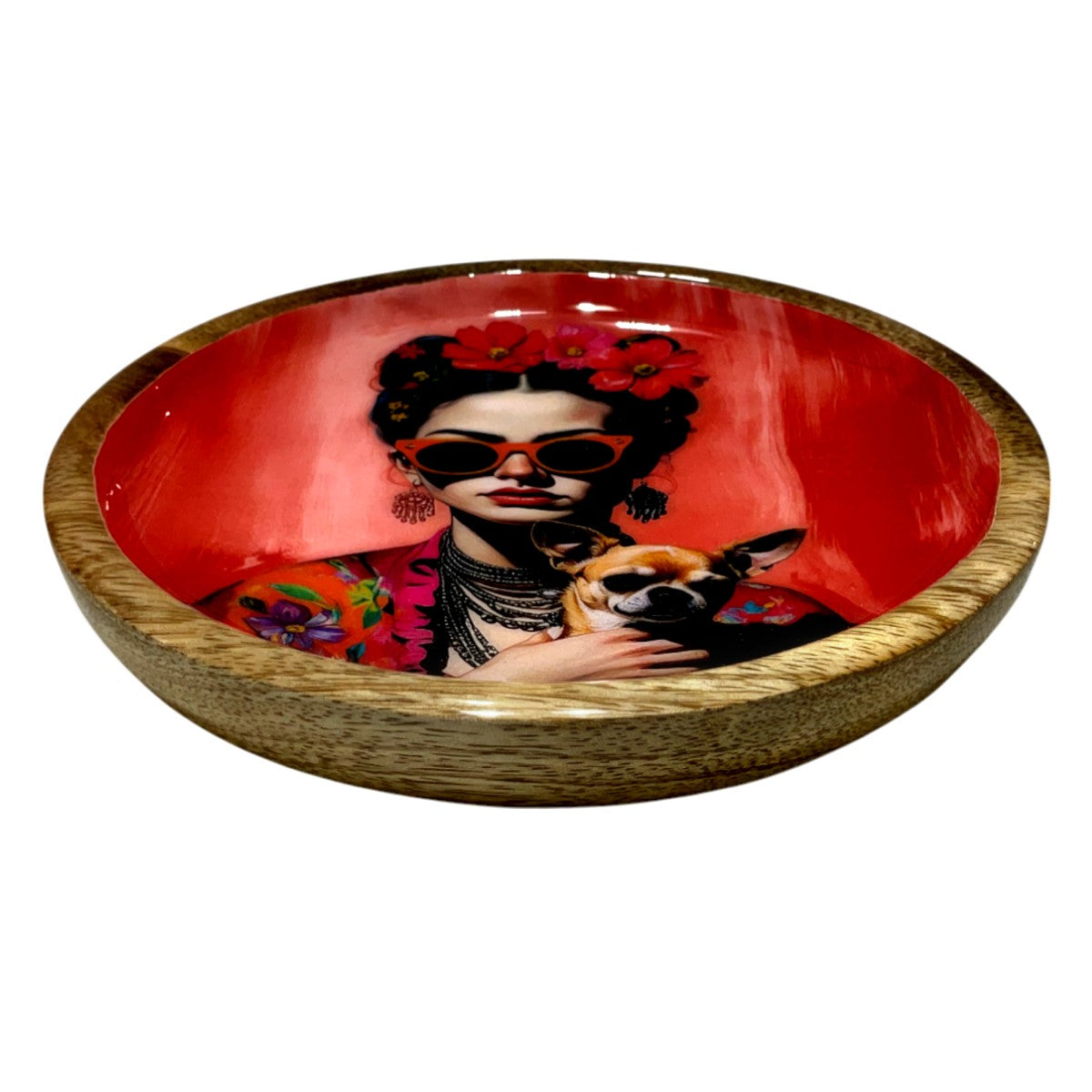 Plato Mujer Flores Peq.