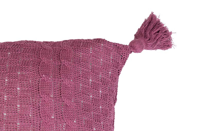 COJIN HILO BORLONES BERENJENA 50x15x50 CM - Min.2 uds