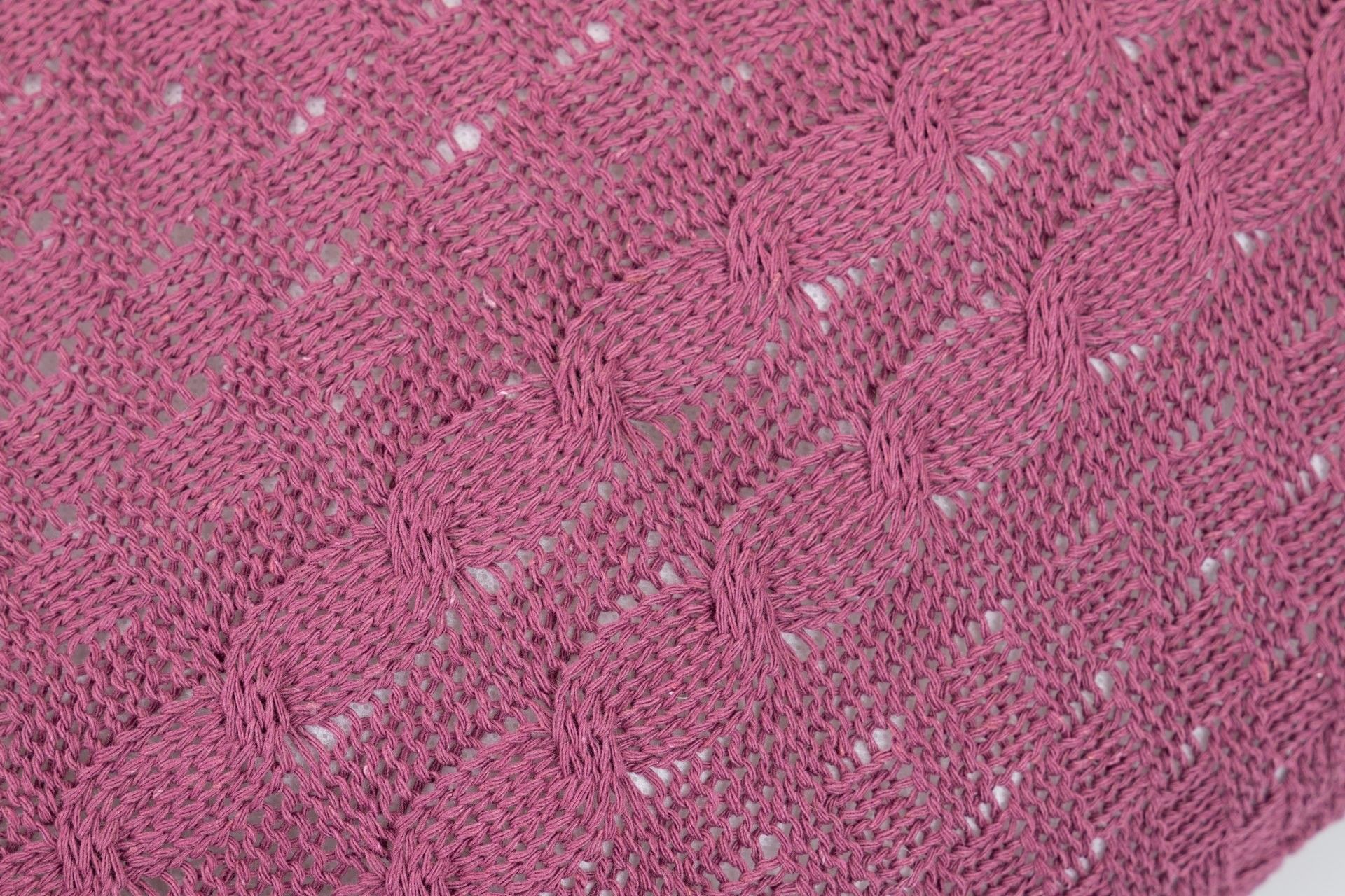 EGGPLANT TASSELS THREAD CUSHION 50x15x50 CM - Min.2 units