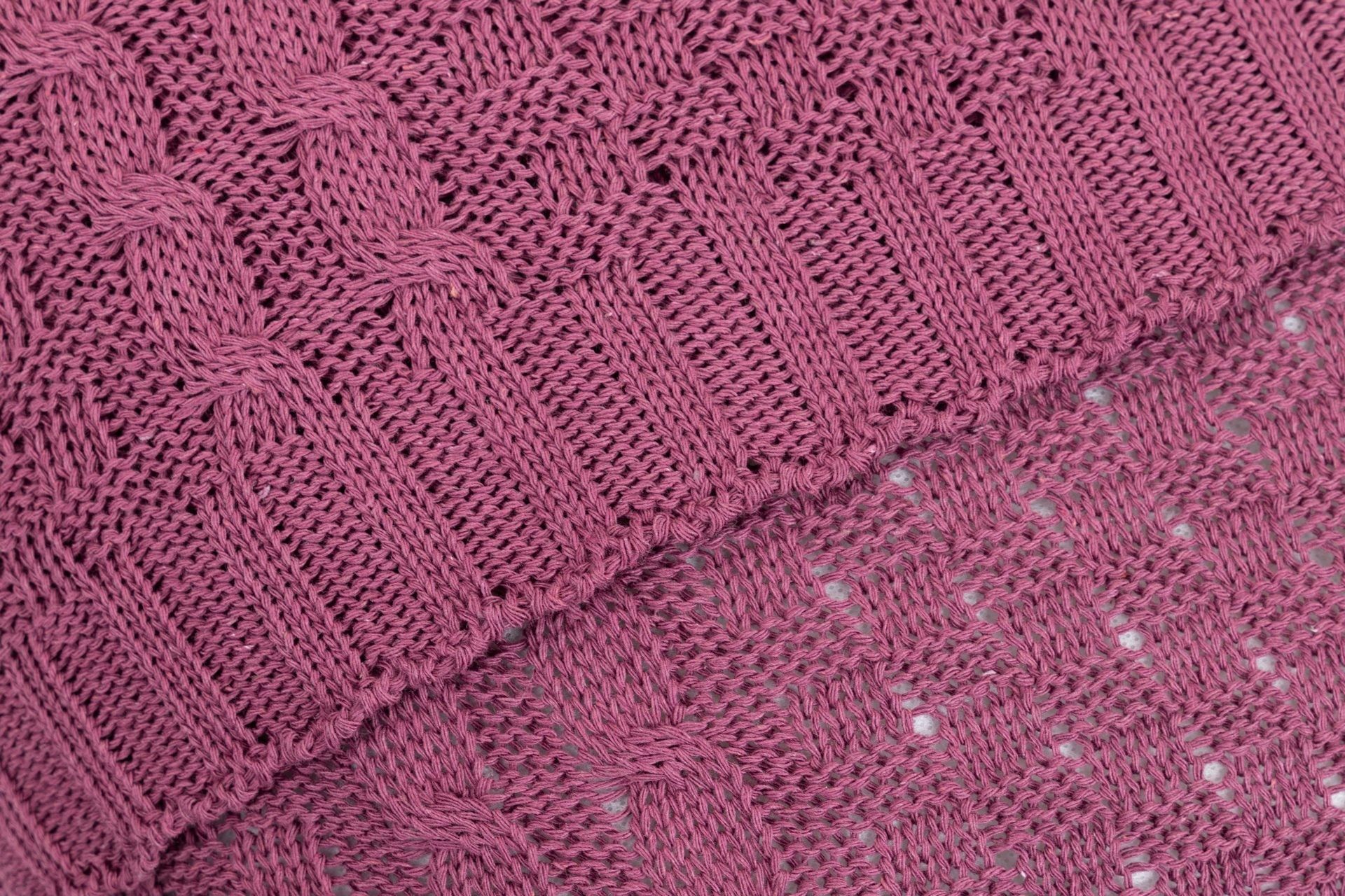 EGGPLANT TASSELS THREAD CUSHION 50x15x50 CM - Min.2 units