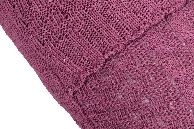 COJIN HILO BORLONES BERENJENA 50x15x50 CM - Min.2 uds