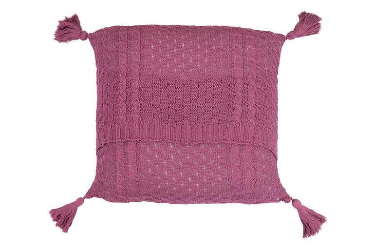 COJIN HILO BORLONES BERENJENA 50x15x50 CM - Min.2 uds