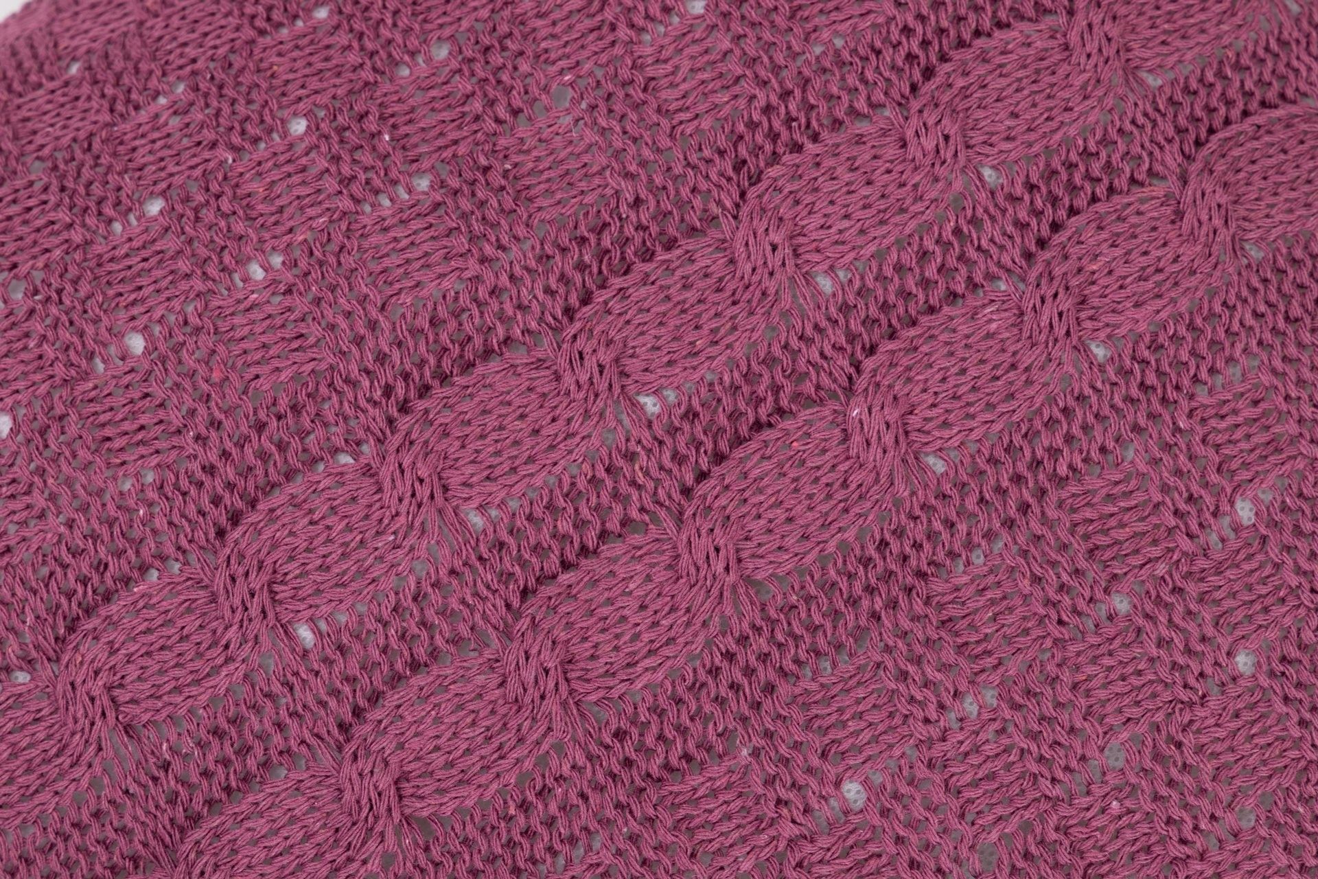 COJIN HILO BORLONES BERENJENA 60x15x40 CM - Min.2 uds