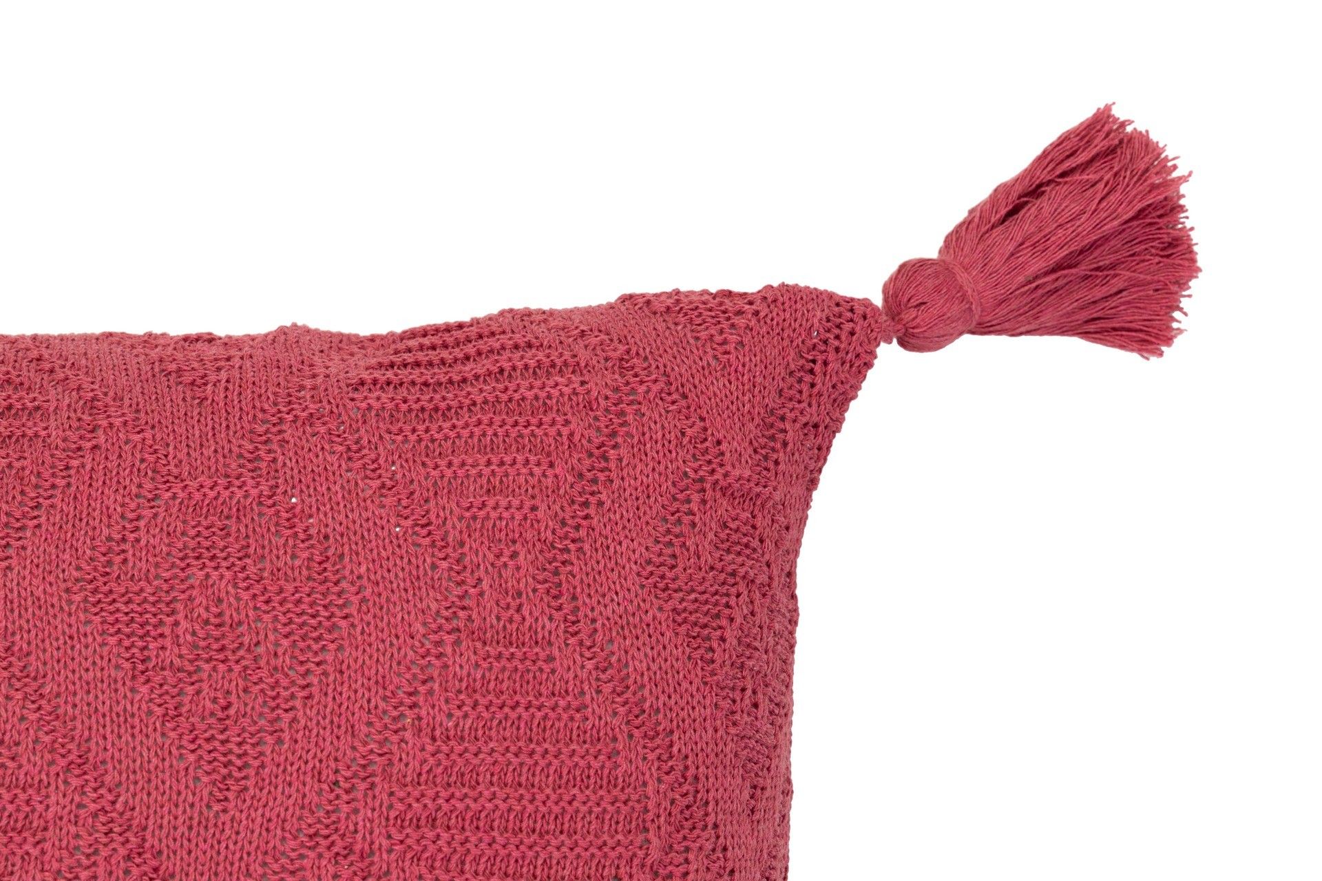 COJIN HILO BORLONES VINO 60x15x40 CM - Min.2 uds