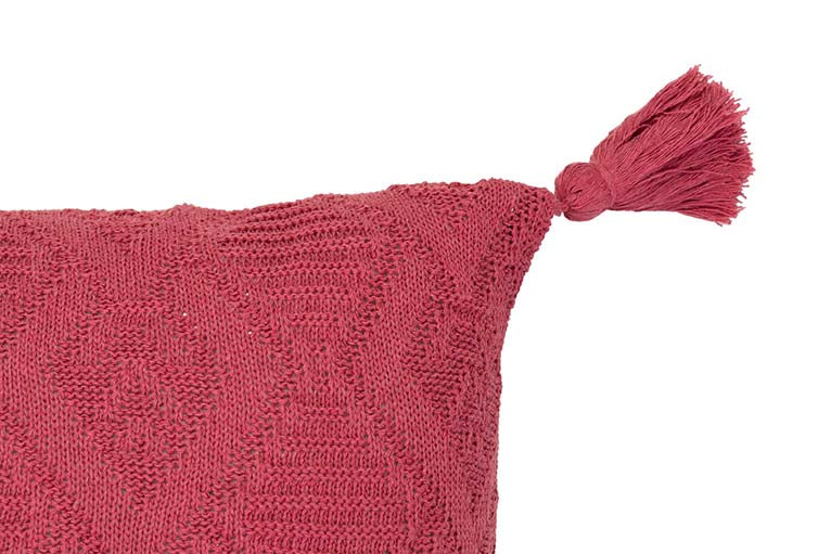 COJIN HILO BORLONES VINO 60x15x40 CM - Min.2 uds
