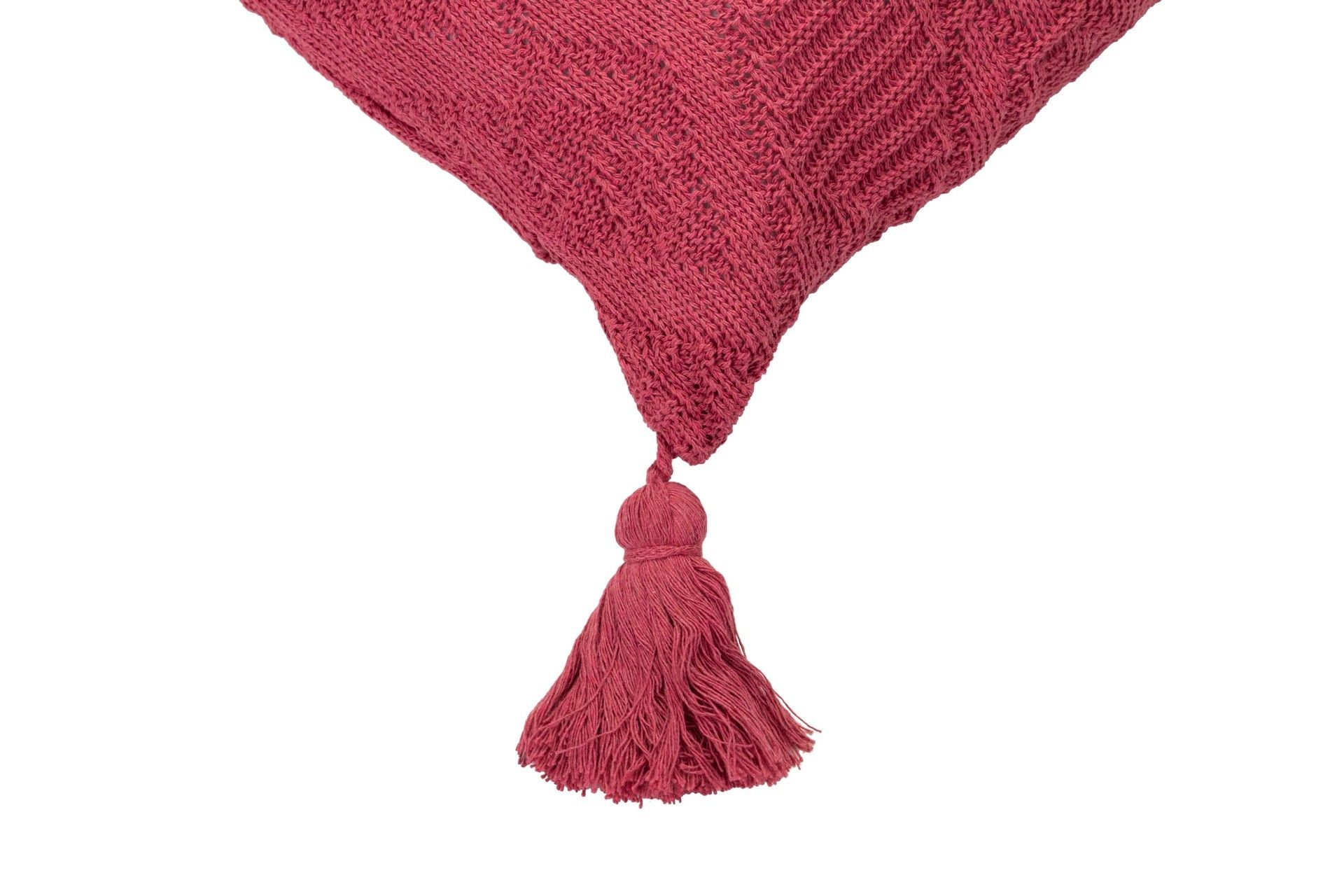 COJIN HILO BORLONES VINO 60x15x40 CM - Min.2 uds