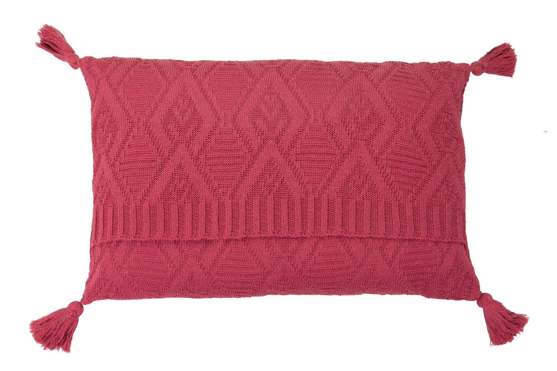 COJIN HILO BORLONES VINO 60x15x40 CM - Min.2 uds