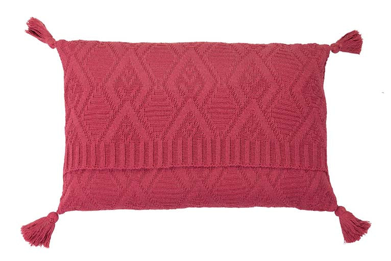 COJIN HILO BORLONES VINO 60x15x40 CM - Min.2 uds