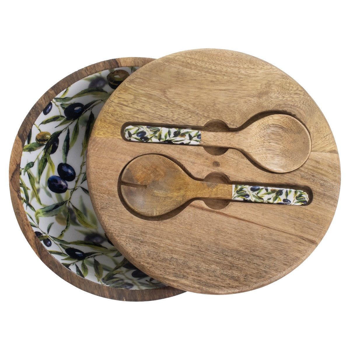 Cuenco Aceitunas Con Cubierto Peq.