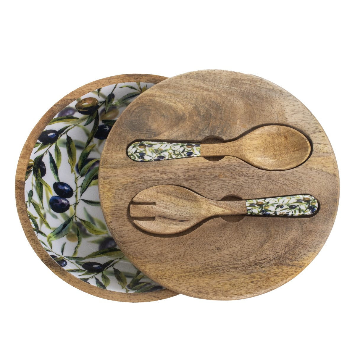 Cuenco Aceitunas Con Cubierto Gra.