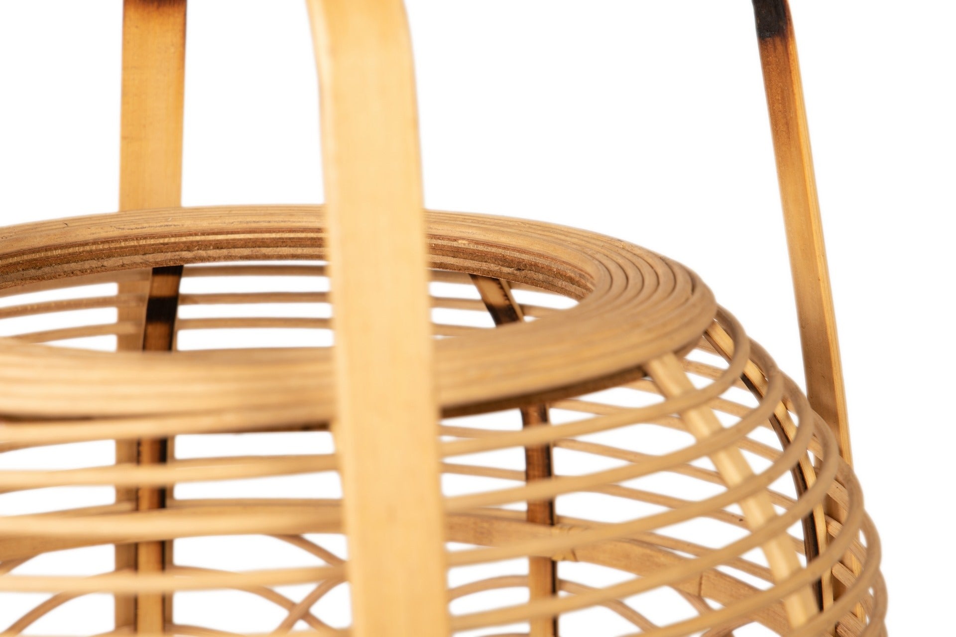 CANDEEIRO DE MESA DE BAMBU NATURAL 37x37x52 CM