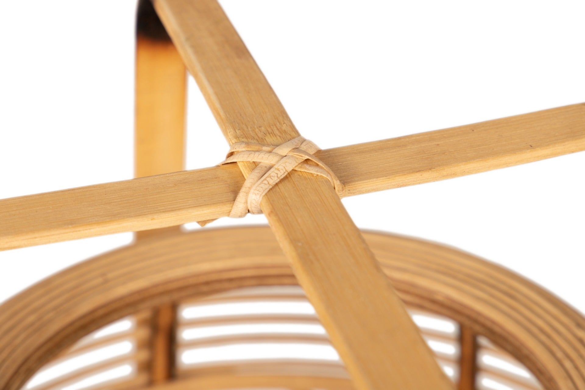 CANDEEIRO DE MESA DE BAMBU NATURAL 37x37x52 CM