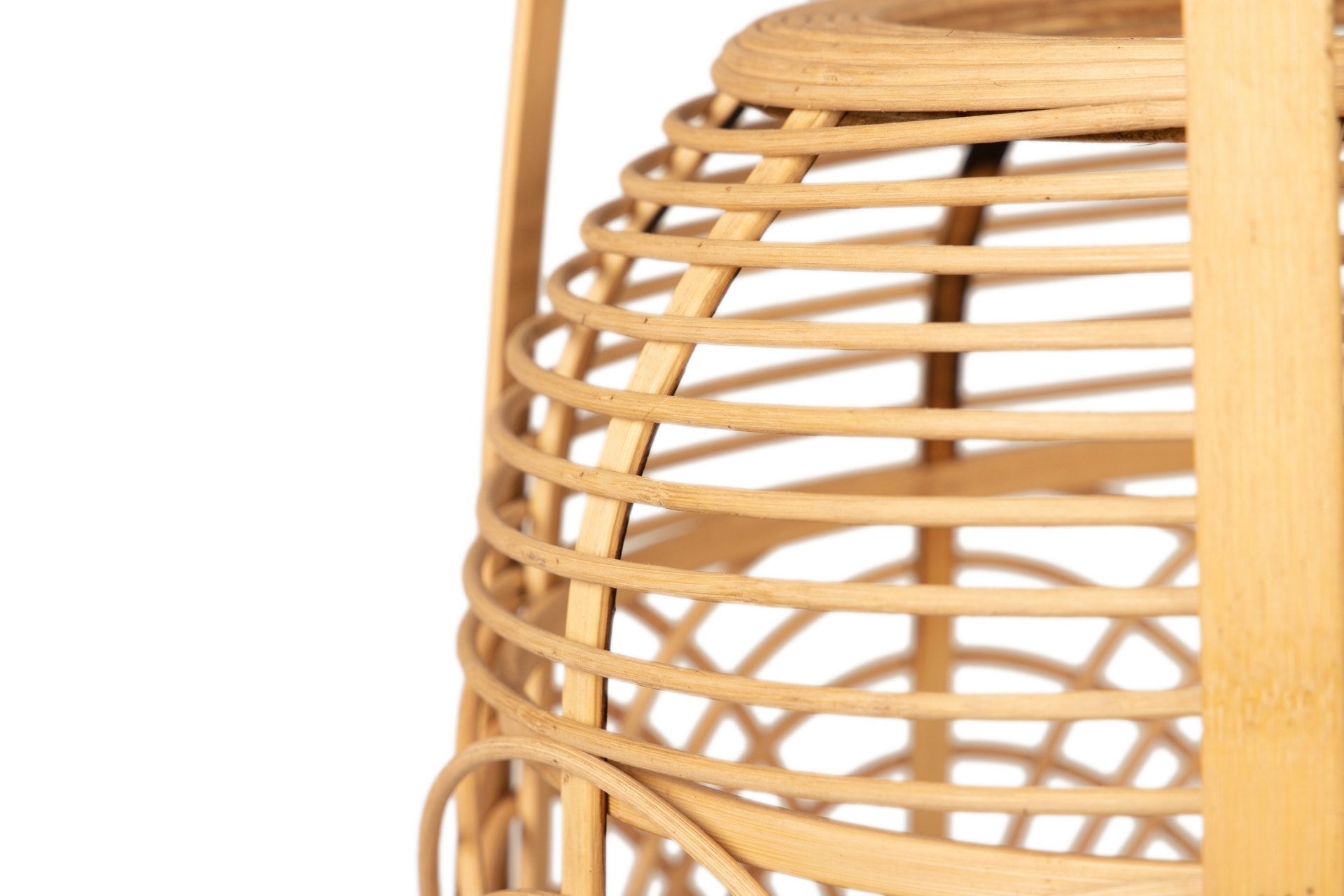 CANDEEIRO DE MESA DE BAMBU NATURAL 37x37x52 CM