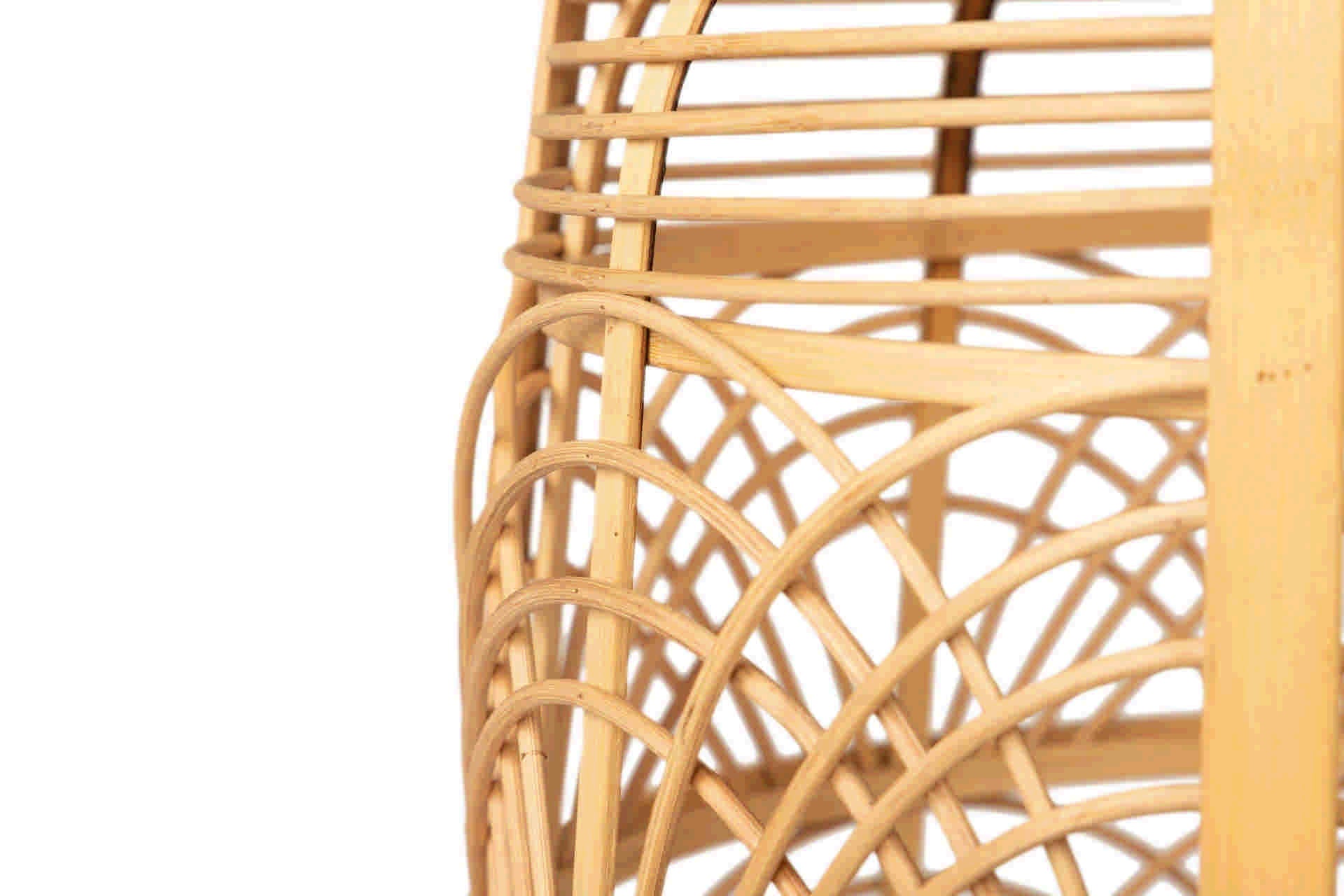 CANDEEIRO DE MESA DE BAMBU NATURAL 37x37x52 CM