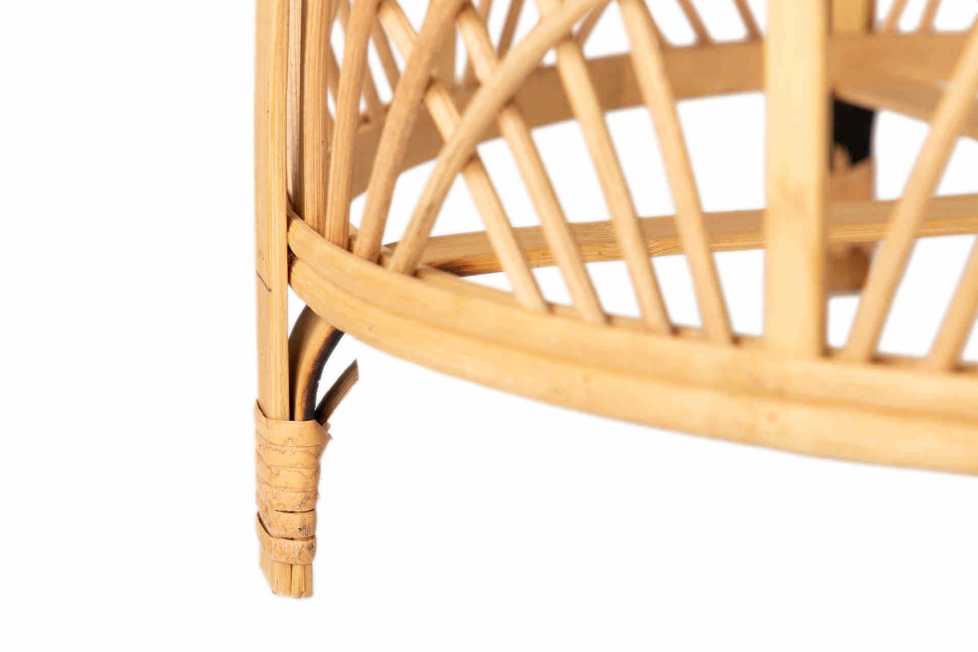 CANDEEIRO DE MESA DE BAMBU NATURAL 37x37x52 CM