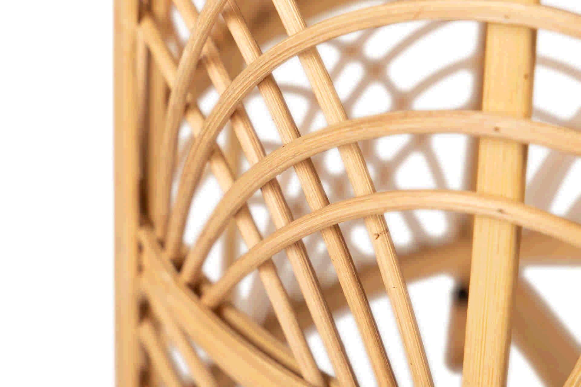 CANDEEIRO DE MESA DE BAMBU NATURAL 37x37x52 CM