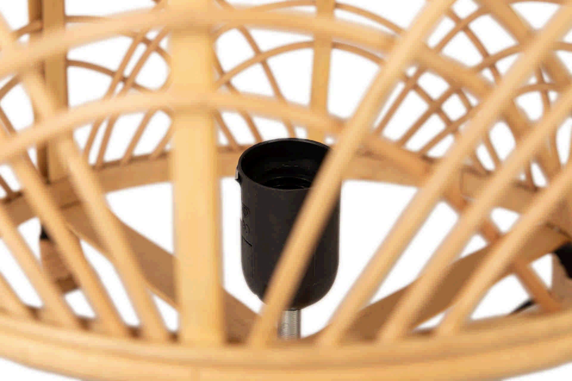 CANDEEIRO DE MESA DE BAMBU NATURAL 37x37x52 CM