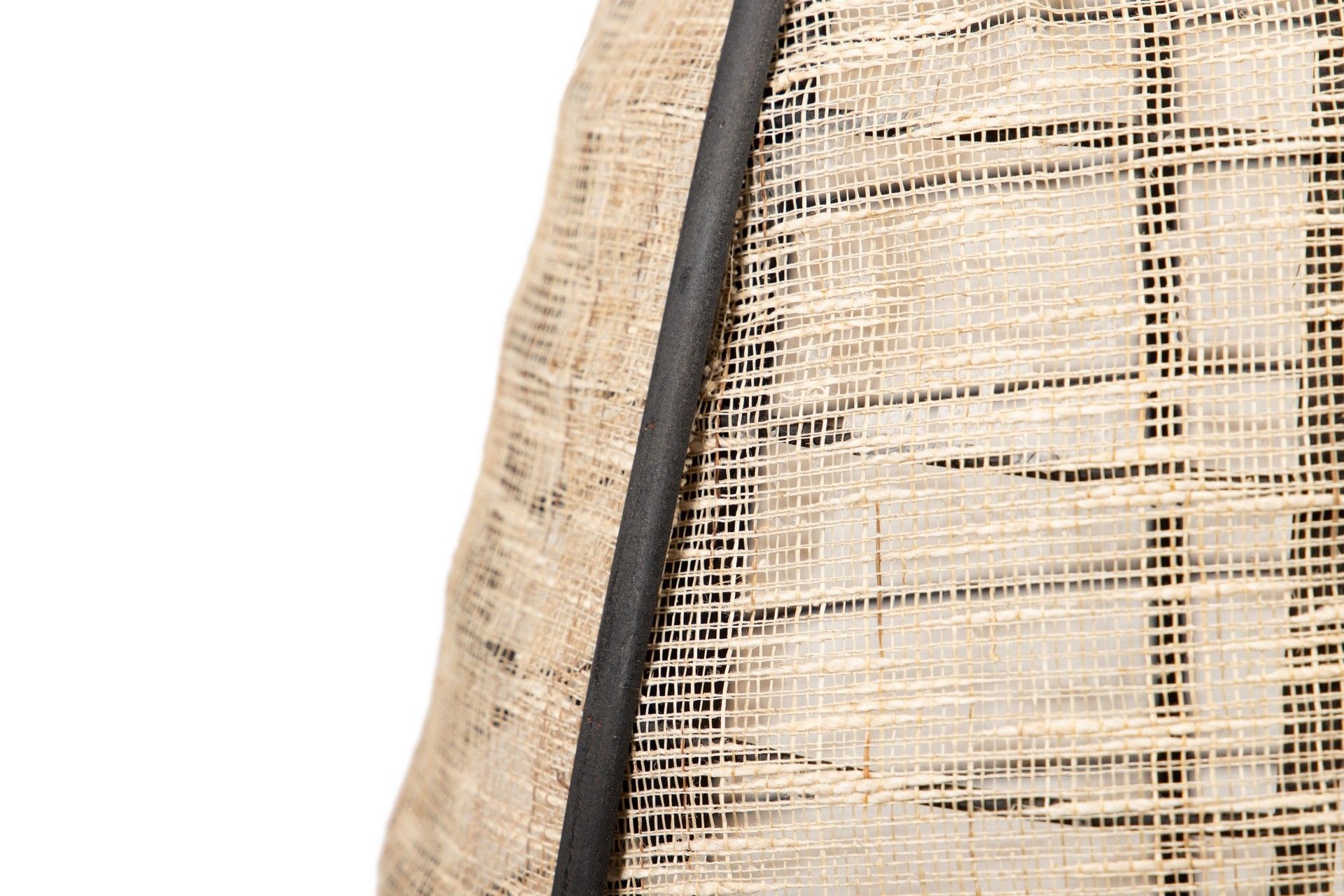 LANTERNA DE BAMBU-LINHO NATURAL-PRETO 33x33x39,5 CM