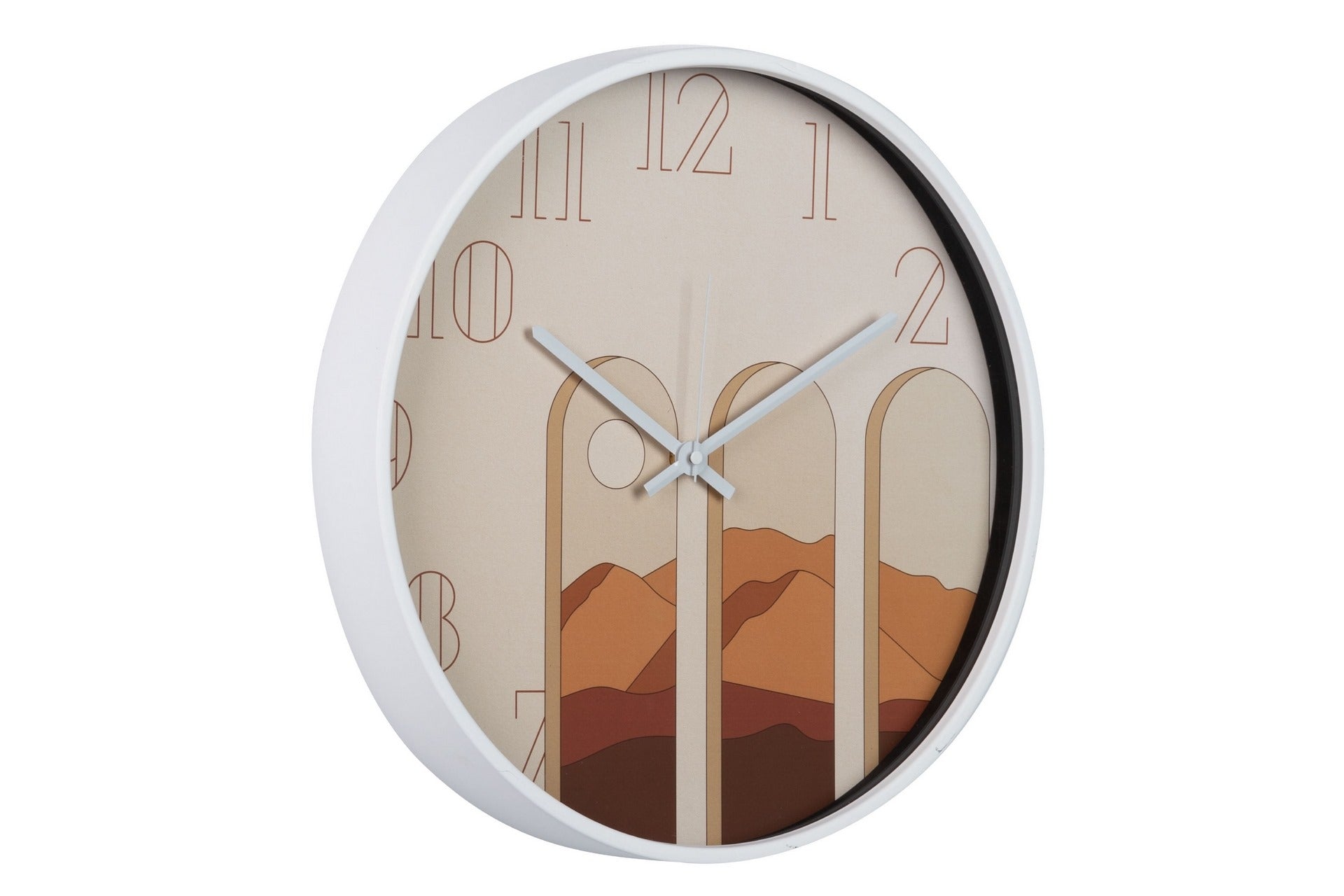 WHITE METAL WALL CLOCK 40x4.5x40 CM