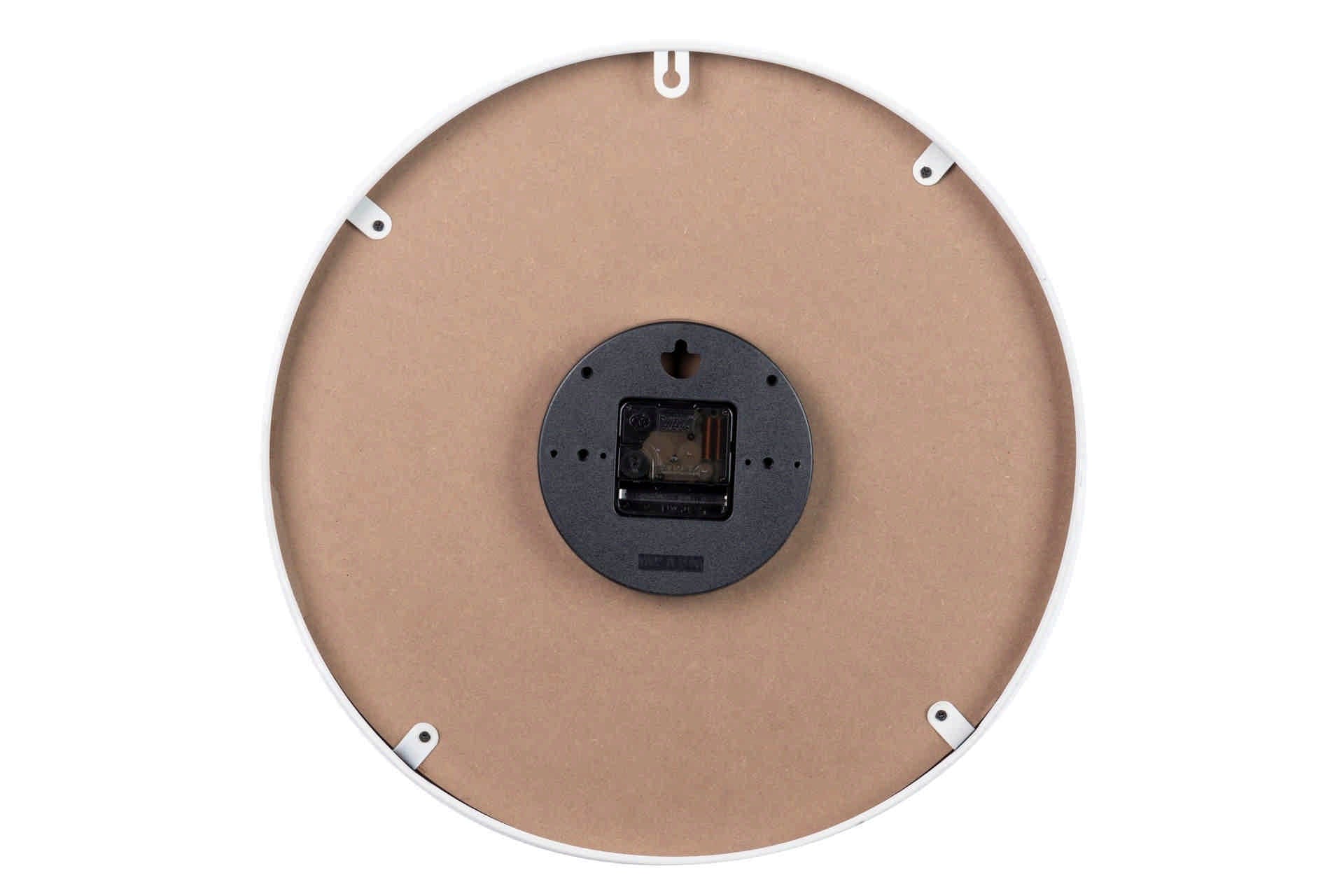 WHITE METAL WALL CLOCK 40x4.5x40 CM