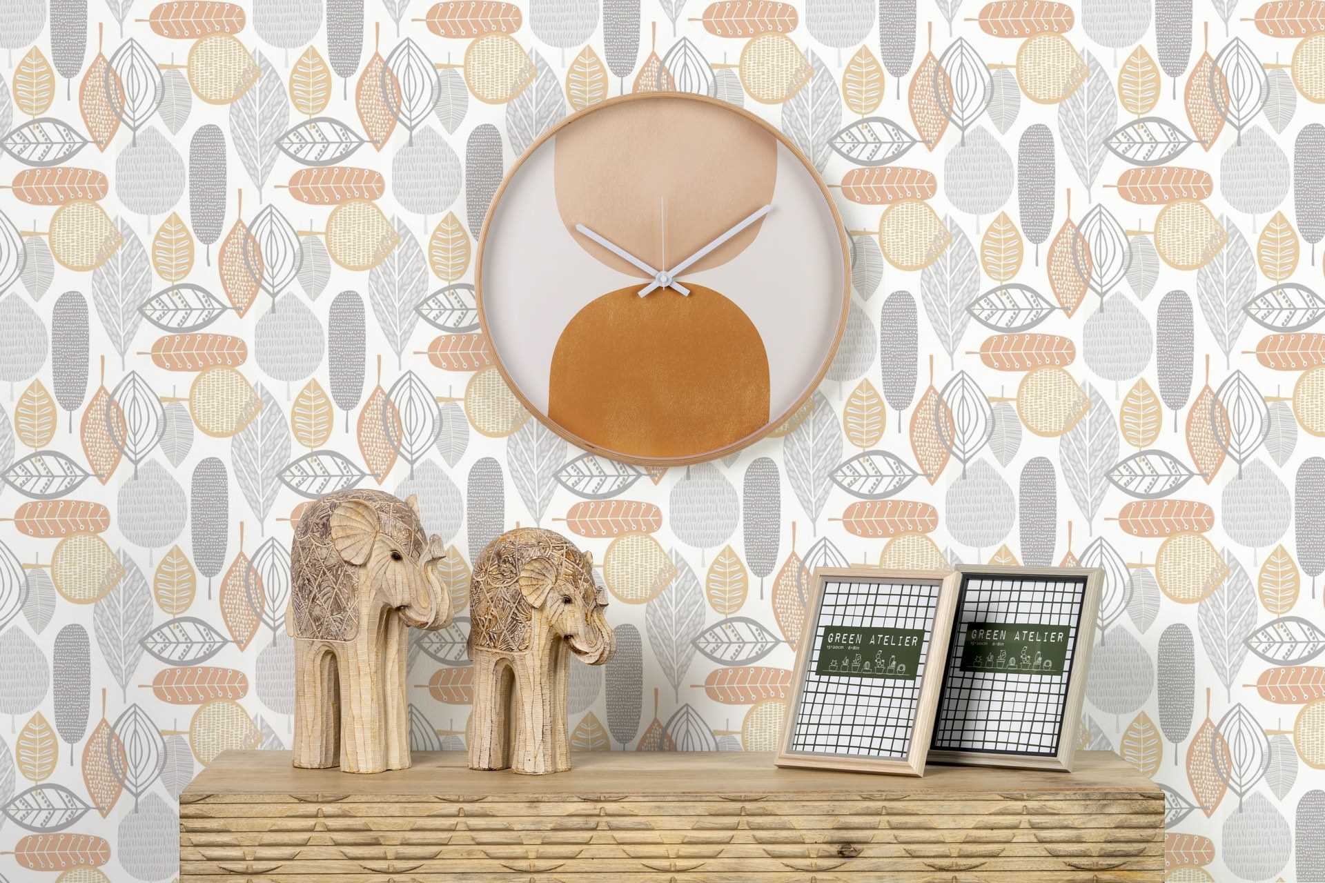 RELOJ PARED METAL BLANCO 40x4,5X40 CM