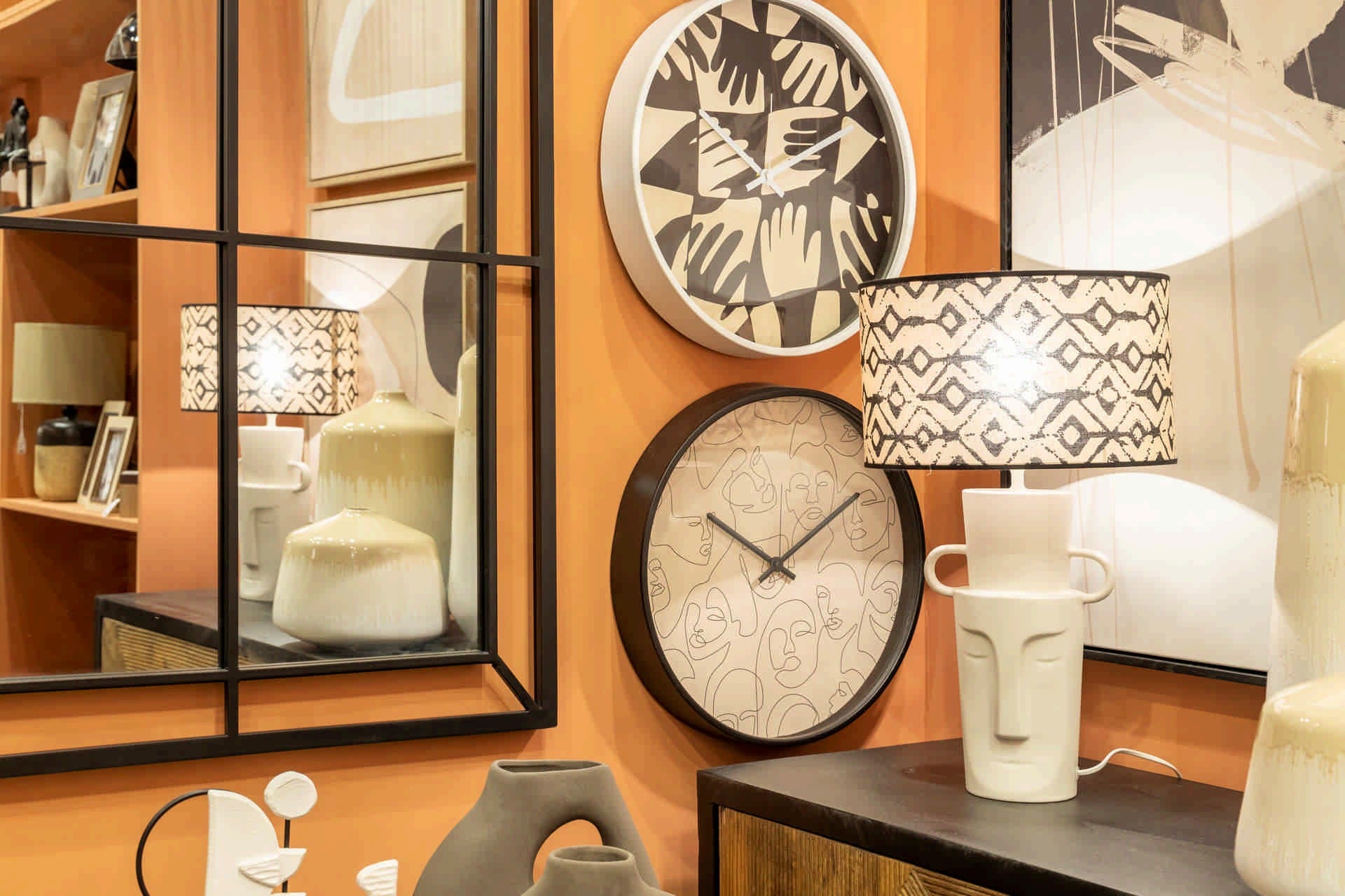 RELOJ PARED METAL BLANCO 40x4,5X40 CM