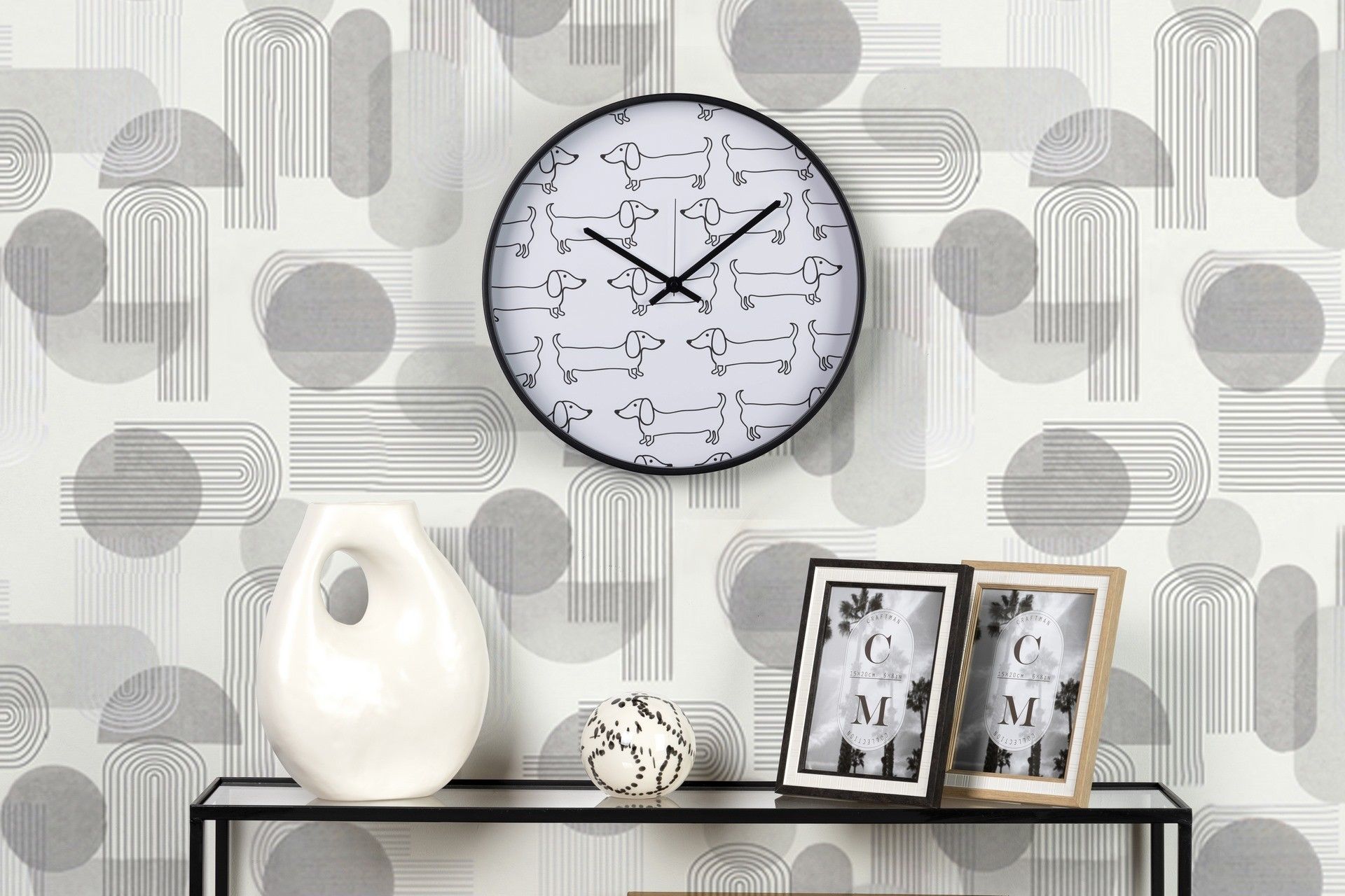 RELOJ PARED METAL NEGRO 40x4,5X40 CM