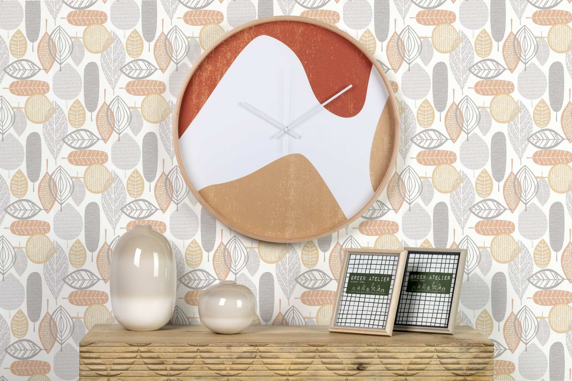 RELOJ PARED METAL NATURAL 60x4,5x60 CM