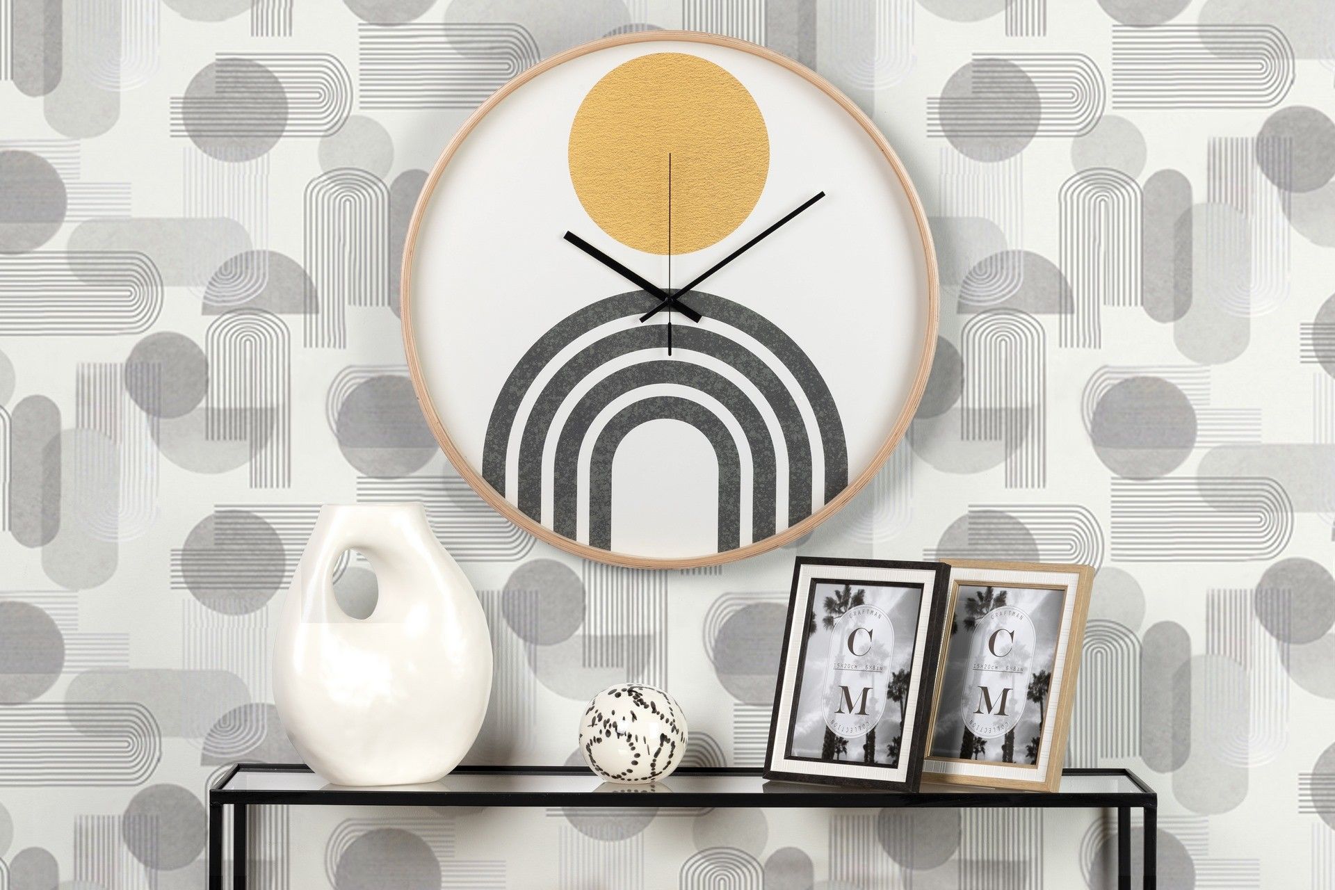 RELOJ PARED METAL NATURAL 60x4,5x60 CM