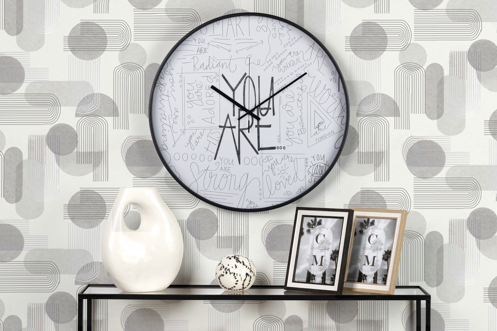 RELOJ PARED METAL NEGRO 60x4,5x60 CM