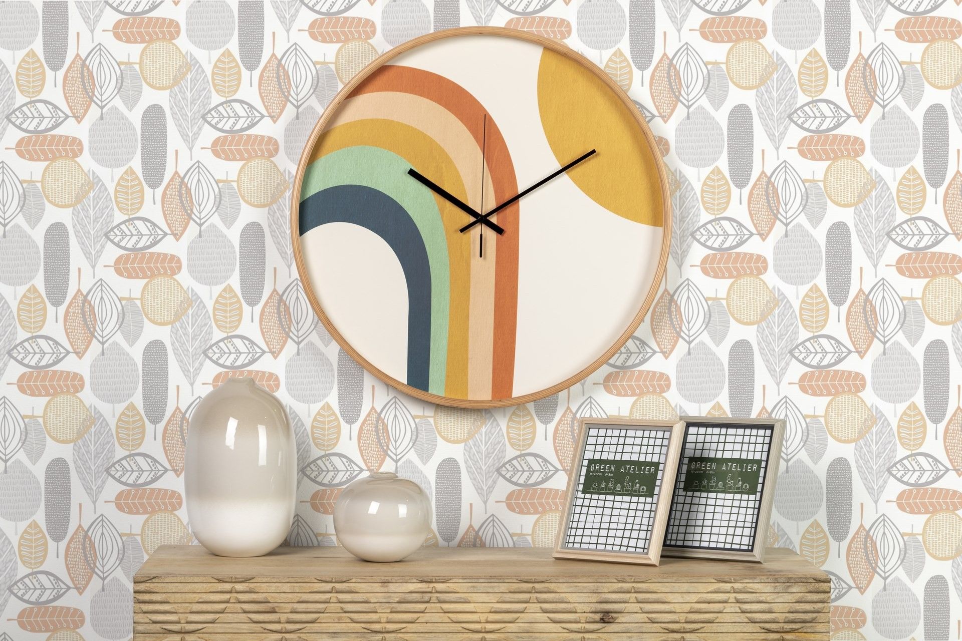 RELOJ PARED METAL NATURAL 60x4,5x60 CM