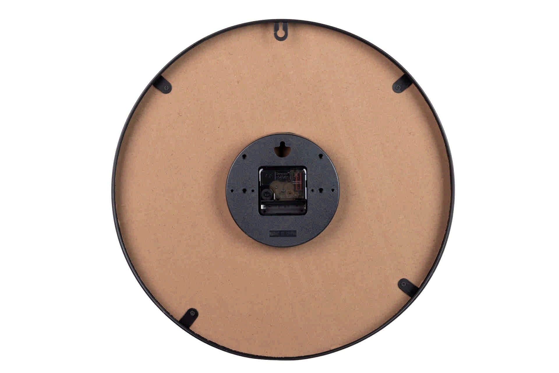 RELOJ PARED METAL NATURAL HOJAS 40x4,5X40 CM