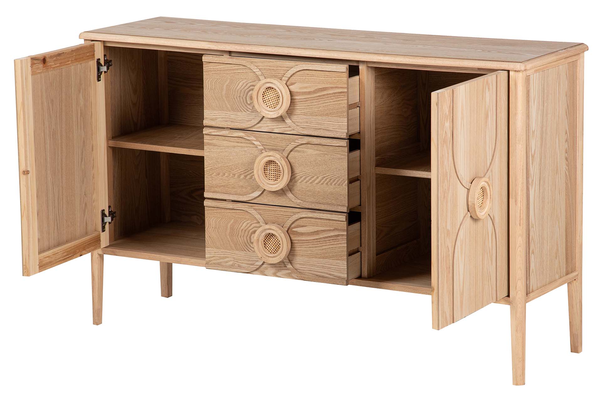 BROWN MDF SIDEBOARD 130x38x80 CM