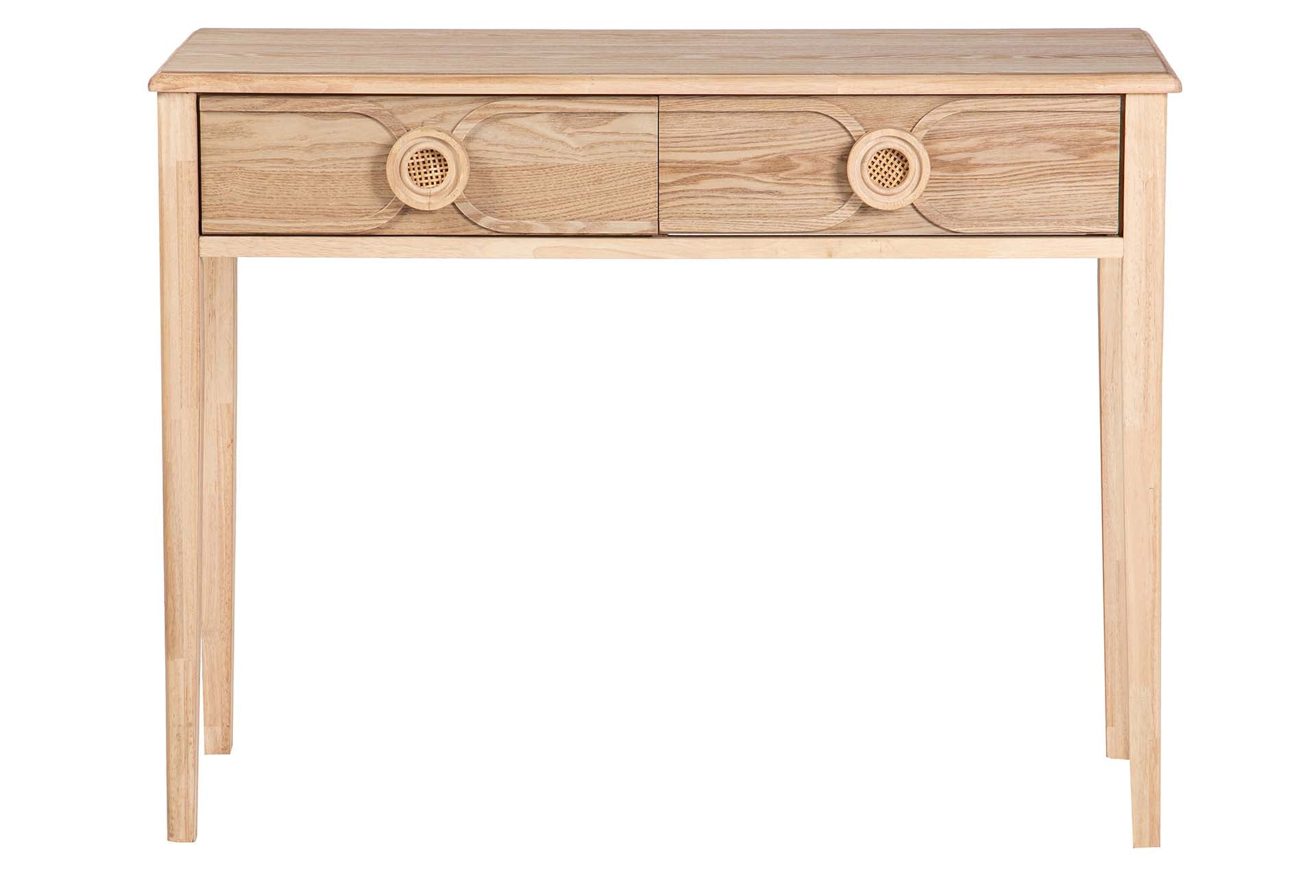 CONSOLA MDF BLANCO MARRON 100x39x77 CM
