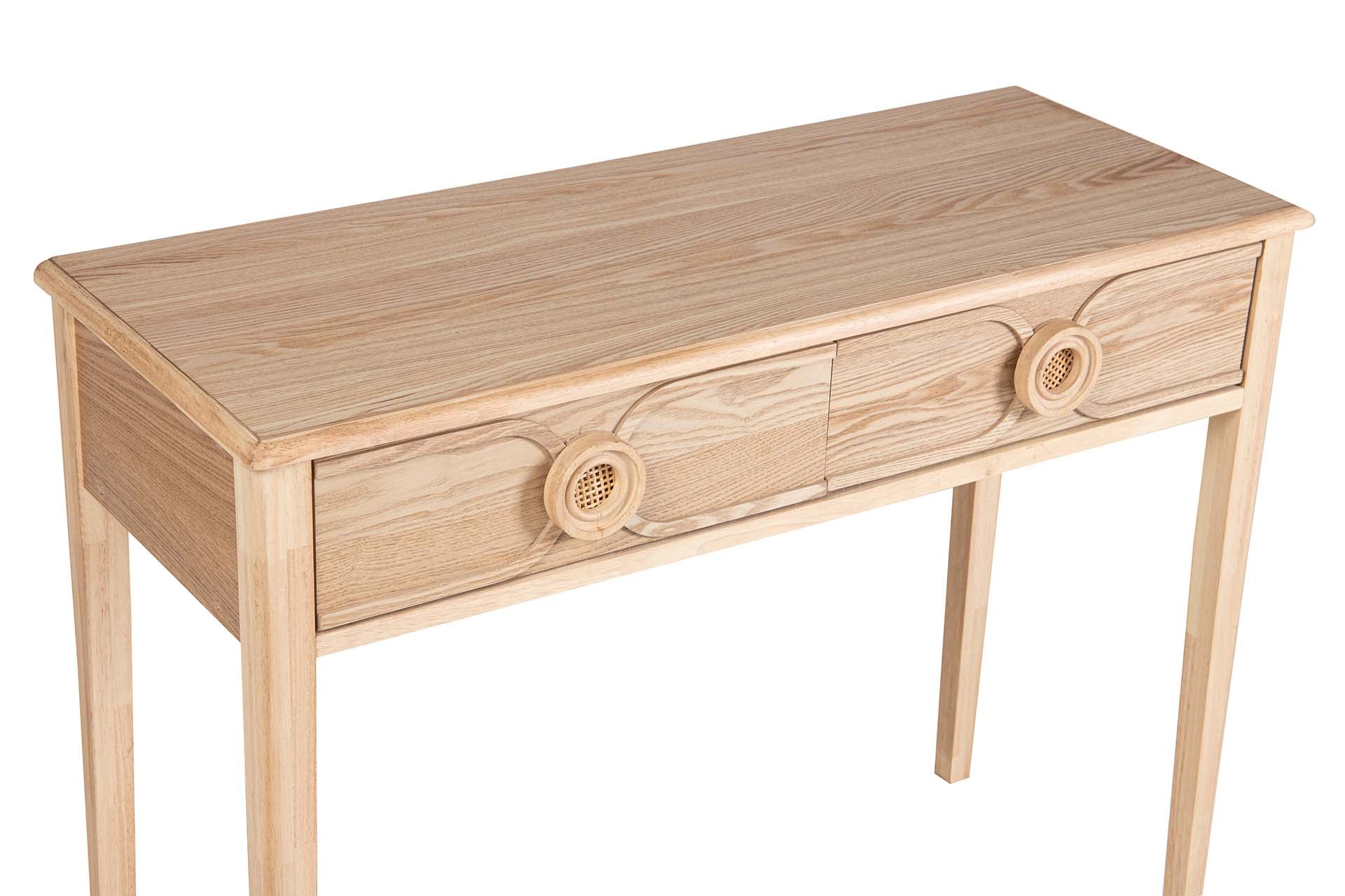 CONSOLA MDF BLANCO MARRON 100x39x77 CM