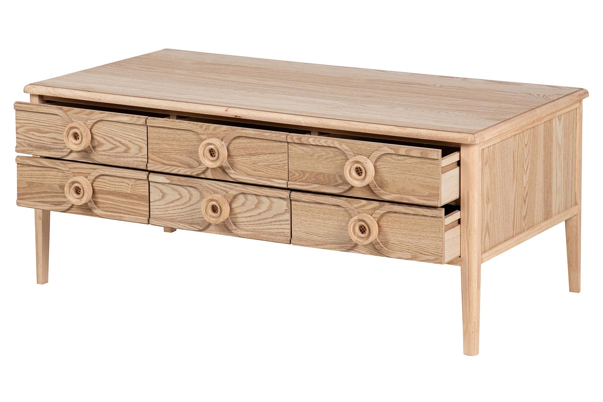 MESA DE CENTRO EM MDF MARROM 110x56x45CM