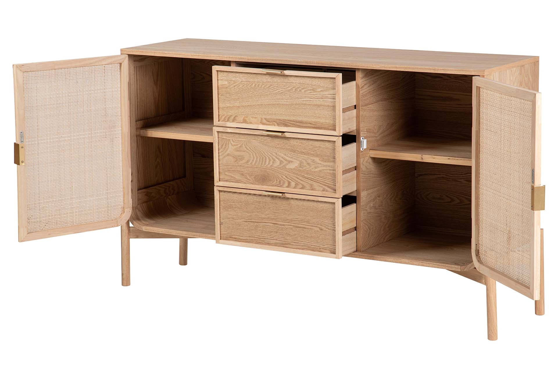 BROWN MDF SIDEBOARD 136x38x80 CM